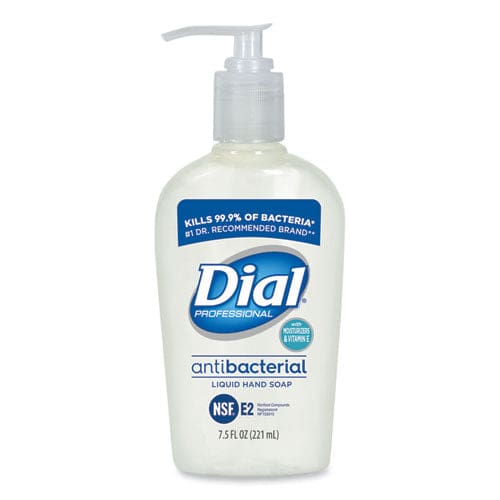 Dial Professional Antibacterial Liquid Hand Soap With Moisturizers Pleasant 7.5 Oz Pump 12/carton - Janitorial & Sanitation - Dial®