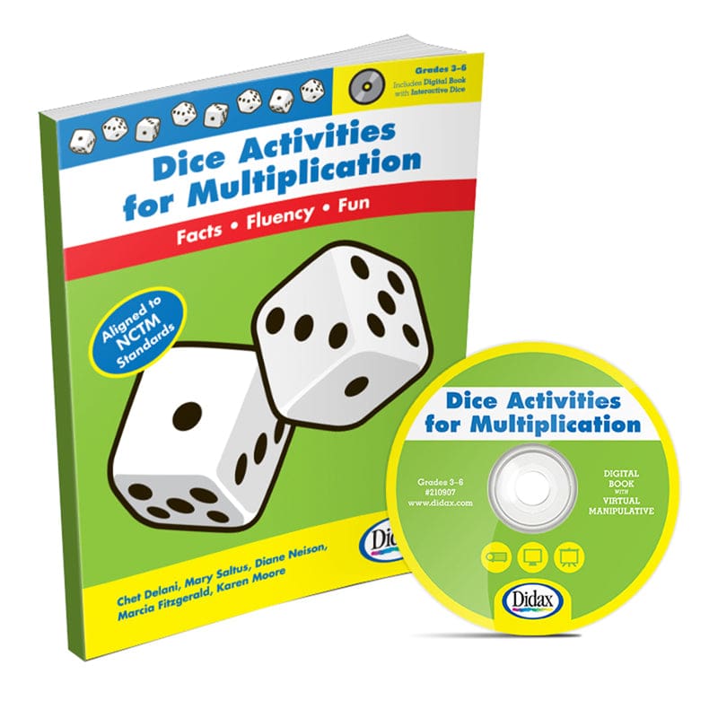 Dice Activities For Multiplication Resource Book Gr 3-6 (Pack of 2) - Unifix - Didax