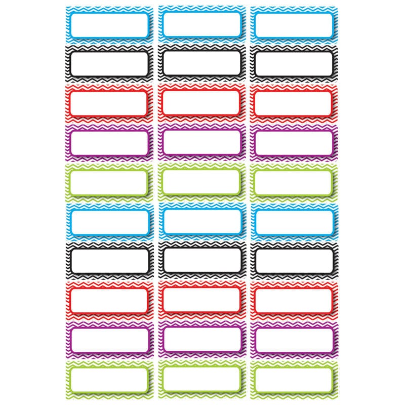 Die Cut Magnets Assorted Color Chevron Nameplates (Pack of 6) - Name Plates - Ashley Productions