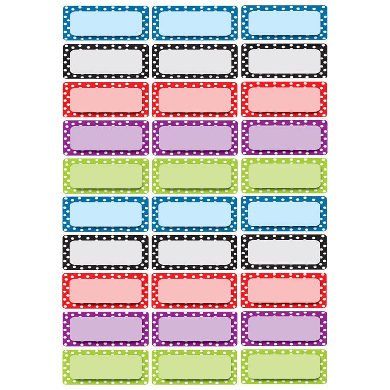 Die Cut Magnets Assorted Color Dots Nameplates (Pack of 6) - Name Plates - Ashley Productions