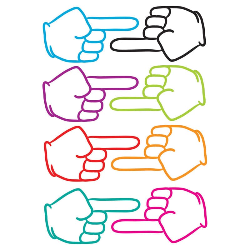 Die Cut Magnets Pointing Fingers (Pack of 8) - Whiteboard Accessories - Ashley Productions