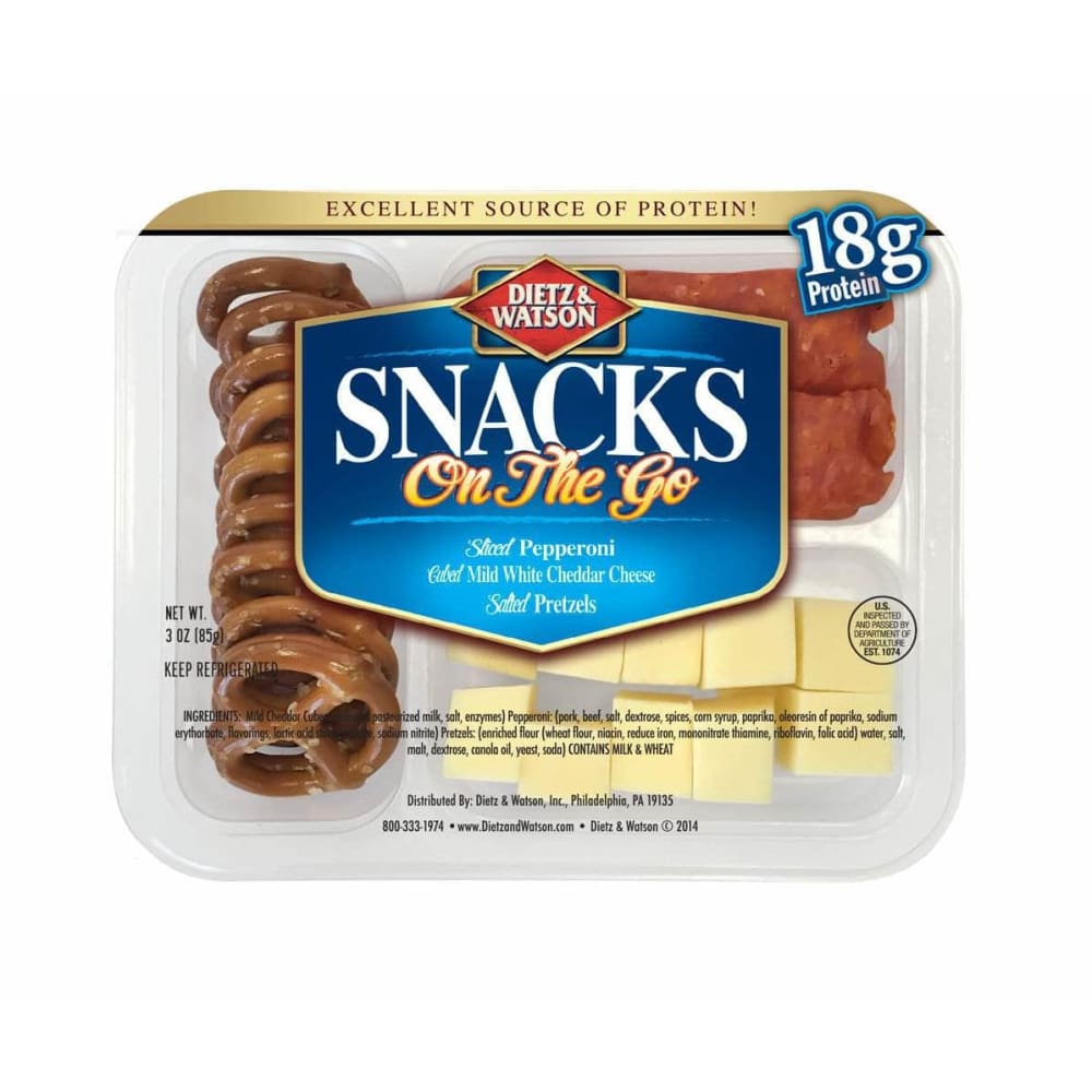 Dietz And Watson Dietz And Watson Snacks on the Go Pepperoni and Cheddar Cheese with Pretzels, 3 oz