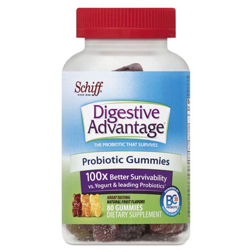 Digestive Advantage Probiotic Gummies Natural Fruit Flavors 80 Count - Janitorial & Sanitation - Digestive Advantage®