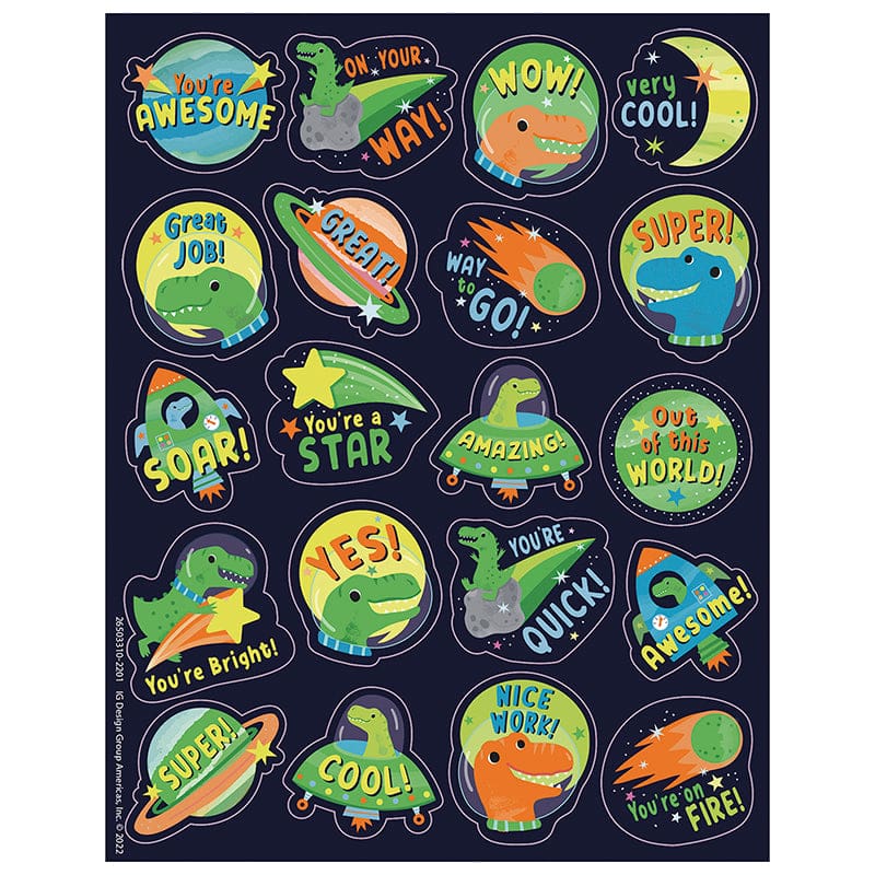 Dinosaur Breath Scent Stickrs 80/Pk (Pack of 12) - Stickers - Eureka