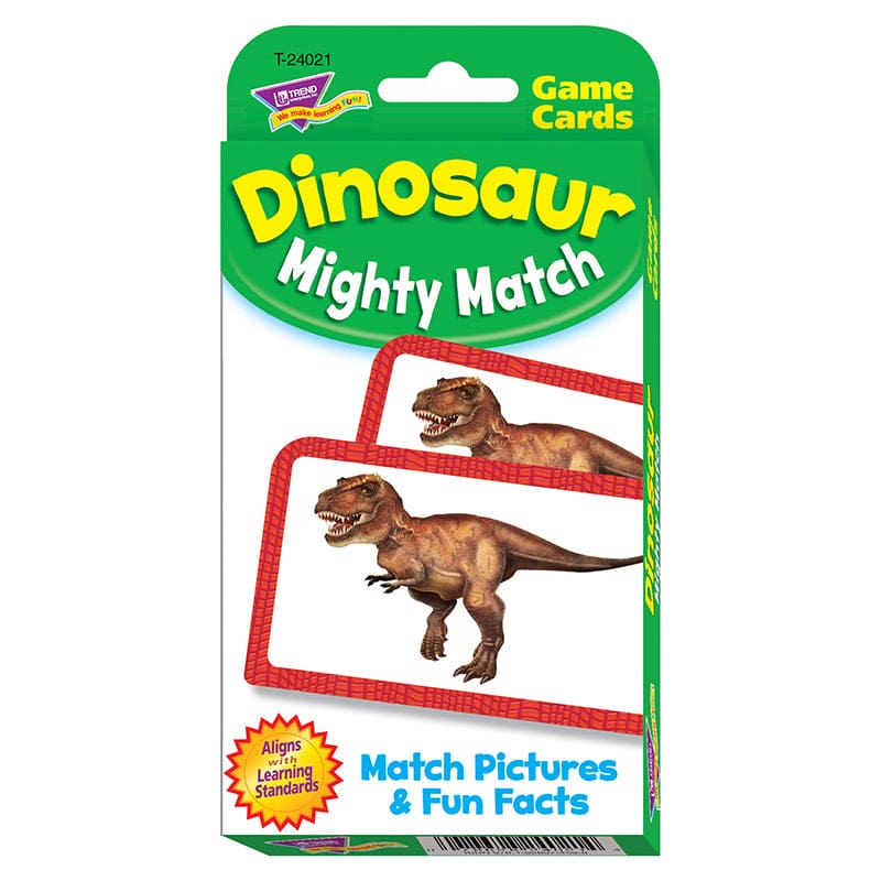 Dinosaur Mighty Match Challenge Cards (Pack of 10) - Vocabulary Skills - Trend Enterprises Inc.