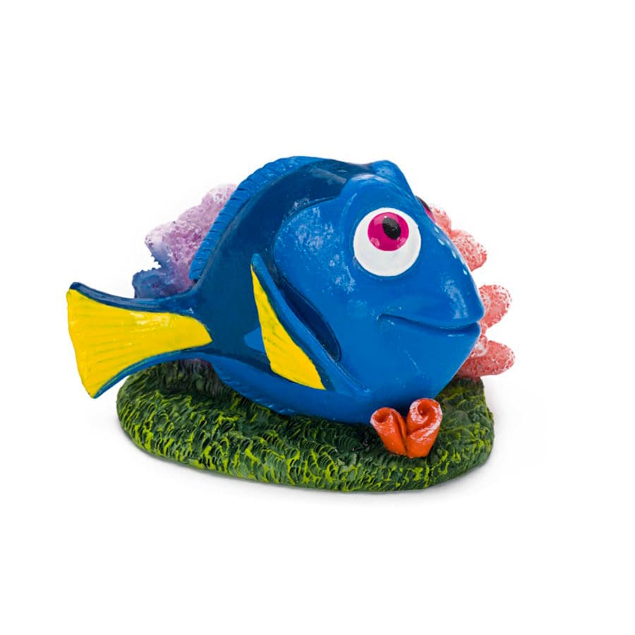 Disney Dory with Coral Aquarium Statue Blue; Green; Pink 1.5 in Mini - Pet Supplies - Disney