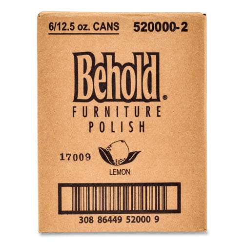 Diversey Behold Furniture Polish Lemon 12.5 Oz Aerosol Spray 6/carton - School Supplies - Diversey™