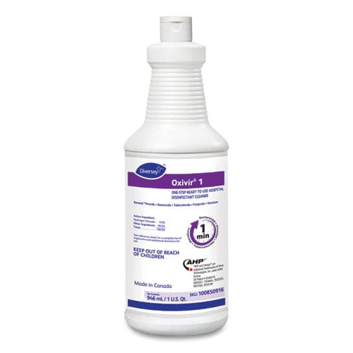 Diversey Oxivir 1 Rtu Disinfectant Cleaner 32 Oz Spray Bottle 12/carton - School Supplies - Diversey™