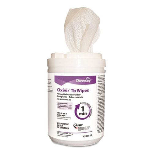 Diversey Oxivir Tb Disinfectant Wipes 6 X 6.9 Characteristic Scent White 160/canister 4 Canisters/carton - School Supplies - Diversey™