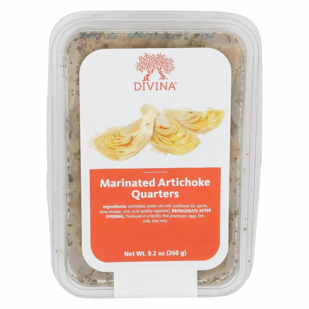 DIVINA DIVINA Marinated Artichoke Quarters, 9.2 oz