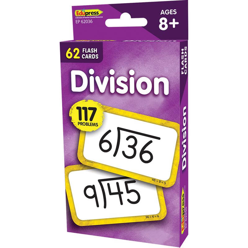 Divison Flash Cards (Pack of 10) - Flash Cards - Teacher Created Resources