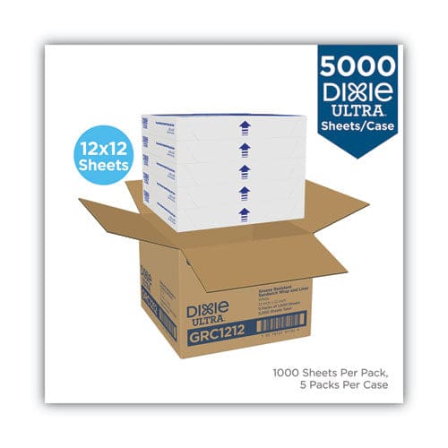 Dixie All-purpose Food Wrap Dry Wax Paper 12 X 12 White 1,000/carton - Food Service - Dixie®