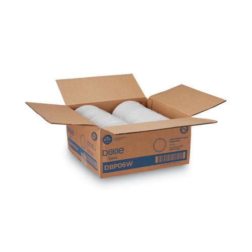 Dixie Clay Coated Paper Plates 6 Dia White 100/pack 12 Packs/carton - Food Service - Dixie®