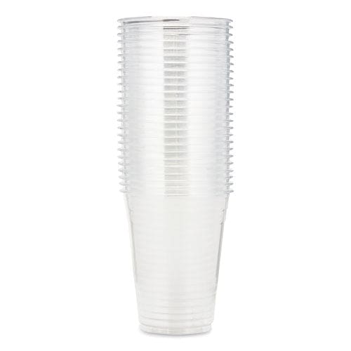 Dixie Clear Plastic Pete Cups 16 Oz 25/sleeve 20 Sleeves/carton - Food Service - Dixie®