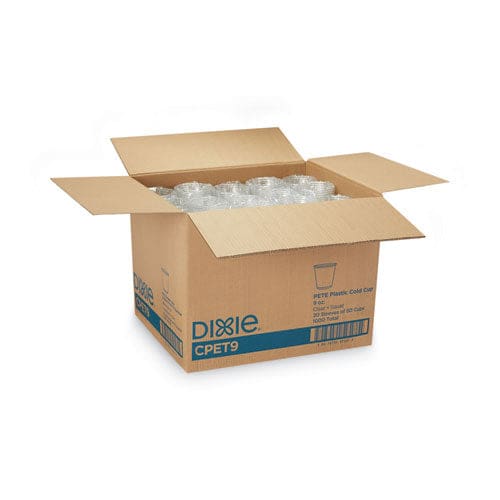 Dixie Clear Plastic Pete Cups 9 Oz Squat 50/sleeve 20 Sleeves/carton - Food Service - Dixie®