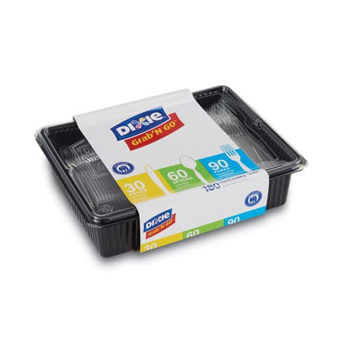 Dixie Combo Pack Tray With Clear Plastic Utensils 90 Forks 30 Knives 60 Spoons - Food Service - Dixie®