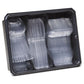 Dixie Cutlery Keeper Tray With Clear Plastic Utensils: 600 Forks 600 Knives 600 Spoons - Food Service - Dixie®