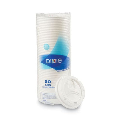 Dixie Dome Drink-thru Lids Fits 10 Oz To 16 Oz Perfectouch; 12 Oz To 20 Oz Wisesize Cup White 50/pack - Food Service - Dixie®