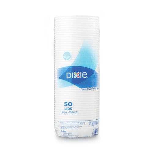 Dixie Dome Drink-thru Lids Fits 10 Oz To 16 Oz Perfectouch; 12 Oz To 20 Oz Wisesize Cup White 50/pack - Food Service - Dixie®