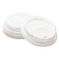 Dixie Dome Drink-thru Lids Fits 10 Oz To 20 Oz Dixie Paper Hot Cups White 100/pack - Food Service - Dixie®