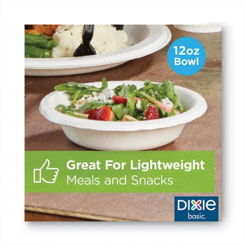 Dixie Everyday Disposable Dinnerware Individually Wrapped Bowl 12 Oz White 500/carton - Food Service - Dixie®