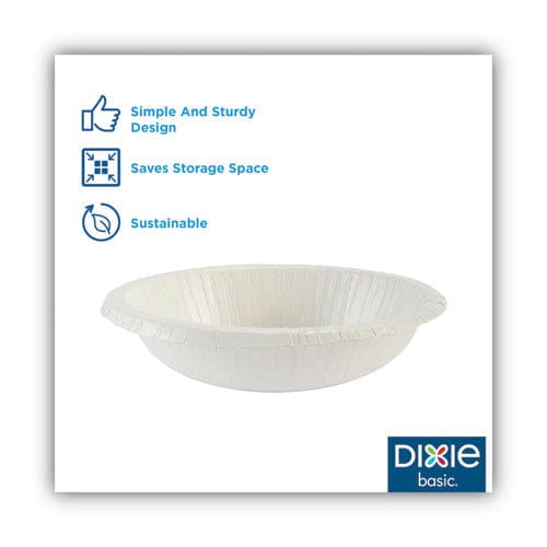 Dixie Everyday Disposable Dinnerware Individually Wrapped Bowl 12 Oz White 500/carton - Food Service - Dixie®