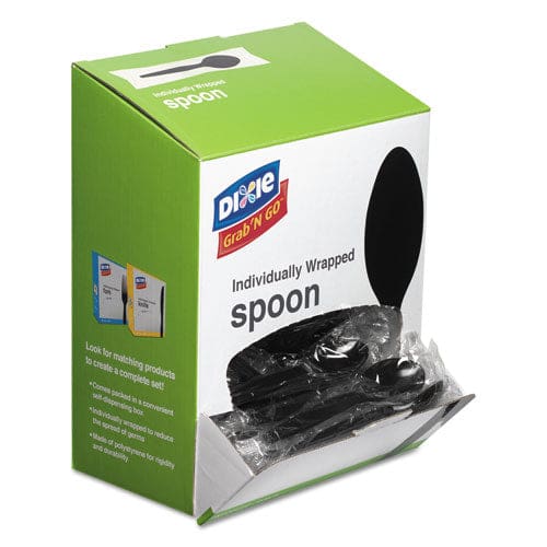 Dixie Grab’n Go Wrapped Cutlery Knives Black 90/box 6 Box/carton - Food Service - Dixie®