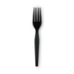 Dixie Individually Wrapped Heavyweight Forks Polystyrene Black 1,000/carton - Food Service - Dixie®