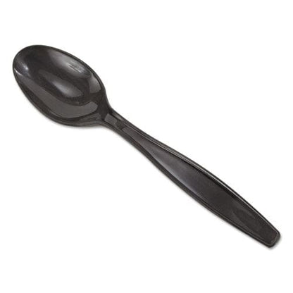 Dixie Individually Wrapped Heavyweight Teaspoons Polypropylene Black 1,000/carton - Food Service - Dixie®