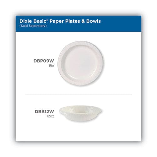 Dixie Paper Dinnerware Plates White 8.5 Dia 125/pack 4/carton - Food Service - Dixie®