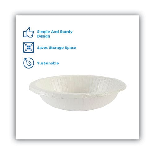 Dixie Paper Dinnerware Plates White 8.5 Dia 125/pack 4/carton - Food Service - Dixie®