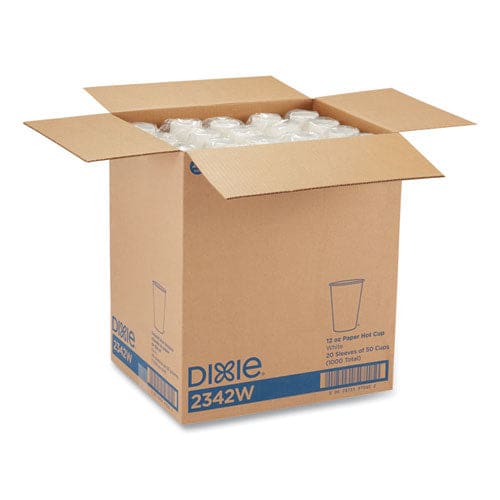 Dixie Paper Hot Cups 12 Oz White 50/sleeve 20 Sleeves/carton - Food Service - Dixie®