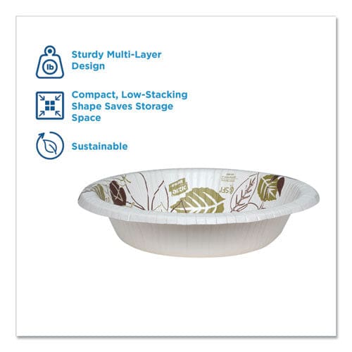 Dixie Pathways Heavyweight Paper Bowls 20 Oz Green/burgundy 500/carton - Food Service - Dixie®