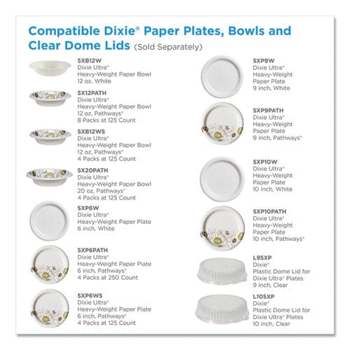 Dixie Pathways Heavyweight Paper Bowls 20 Oz Green/burgundy 500/carton - Food Service - Dixie®