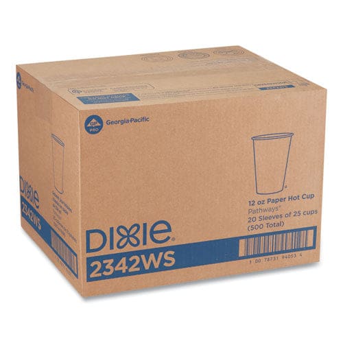 Dixie Pathways Paper Hot Cups 12 Oz 25/bag 20 Bags/carton - Food Service - Dixie®