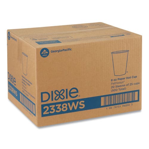 Dixie Pathways Paper Hot Cups 8 Oz 25/bag 20 Bags/carton - Food Service - Dixie®