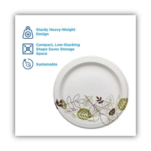 Dixie Pathways Soak Proof Shield Heavyweight Paper Plates Wisesize 5.88 Dia Green/burgundy 500/carton - Food Service - Dixie®