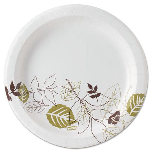 Dixie Pathways Soak-proof Shield Mediumweight Paper Plates 8.5 Dia Green/burgundy 1,000/carton - Food Service - Dixie®