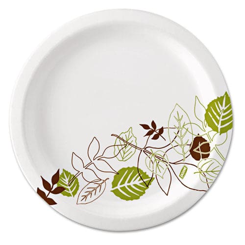 Dixie Pathways Soak-proof Shield Mediumweight Paper Plates Wisesize 8.5 Dia Green/burgundy 125/pack - Food Service - Dixie®