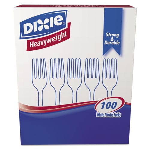 Dixie Plastic Cutlery Heavy Mediumweight Fork 1,000 Carton - Food Service - Dixie®