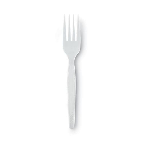 Dixie Plastic Cutlery Heavy Mediumweight Forks White 1,000/carton - Food Service - Dixie®