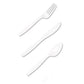 Dixie Plastic Cutlery Heavy Mediumweight Forks White 1,000/carton - Food Service - Dixie®