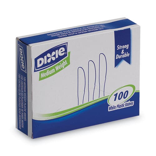 Dixie Plastic Cutlery Heavy Mediumweight Knife 100/box - Food Service - Dixie®