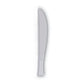 Dixie Plastic Cutlery Heavy Mediumweight Knives White 1,000/carton - Food Service - Dixie®