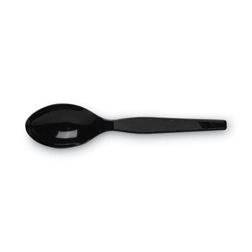 Dixie Plastic Cutlery Heavy Mediumweight Teaspoons Black 100/box - Food Service - Dixie®