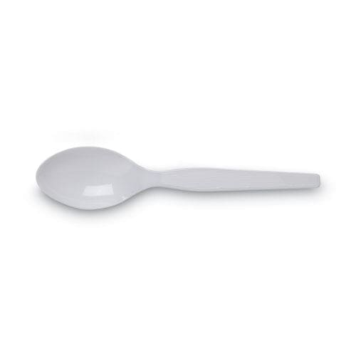 Dixie Plastic Cutlery Heavy Mediumweight Teaspoons White 100/box - Food Service - Dixie®