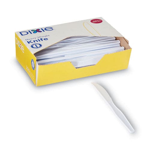 Dixie Plastic Cutlery Heavyweight Knives White 1,000/carton - Food Service - Dixie®