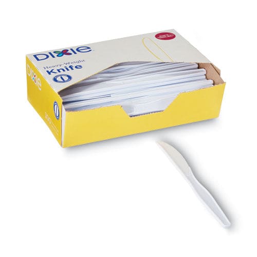 Dixie Plastic Cutlery Heavyweight Knives White 100/box - Food Service - Dixie®