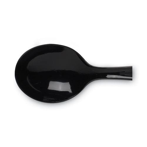 Dixie Plastic Cutlery Heavyweight Soup Spoons 5 3/4 Black 1,000/carton - Food Service - Dixie®