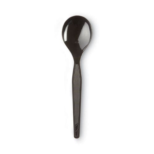 Dixie Plastic Cutlery Heavyweight Soup Spoons 5 3/4 Black 1,000/carton - Food Service - Dixie®